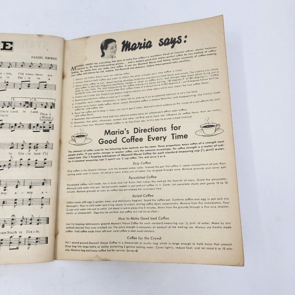 Vintage 1935 Songs of the‎ Showboat Song Book Sheet Music Maxwell House Coffee - Picture 6 of 12